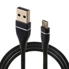 Nylon Weave Style USB to Micro USB Data Sync Charging Cable, Cable Length: 1m, For Galaxy, Huawei, Xiaomi, LG, HTC and Other Smart Phones (Black) - 1