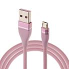 Nylon Weave Style USB to Micro USB Data Sync Charging Cable, Cable Length: 1m, For Galaxy, Huawei, Xiaomi, LG, HTC and Other Smart Phones (Pink) - 1