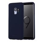 GOOSPERY SOFT FEELING for Galaxy S9 TPU Drop-proof Soft Protective Back Cover (Dark Blue) - 1