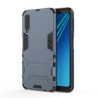 Shockproof PC + TPU Case for Galaxy A7 (2018), with Holder (Navy Blue) - 1