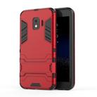 Shockproof PC + TPU Case for Galaxy J2 Core, with Holder (Red) - 1
