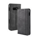 Magnetic Buckle Retro Texture Horizontal Flip Leather Case for Galaxy S10e, with Holder & Card Slots & Wallet(Black) - 1