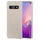 GOOSPERY SOFT FEELING Liquid TPU Drop-proof Soft Case for Galaxy S10 (Beige) - 1