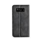 Business Solid Color Stitching Horizontal Flip Leather Case for Galaxy S8, with Holder & Card Slots & Wallet & Lanyard(Grey) - 3
