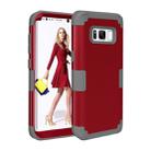 For Galaxy S8 Dropproof 3 in 1 Silicone sleeve for mobile phone (Red) - 1