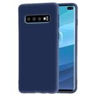 Frosted Soft TPU Protective Case for Galaxy S10+(Dark Blue) - 1