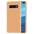 Frosted Soft TPU Protective Case for Galaxy S10+(Yellow) - 1