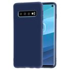 Frosted Soft TPU Protective Case for Galaxy S10(Dark Blue) - 1