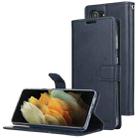 For Samsung Galaxy S21 5G GOOSPERY BLUE MOON Crazy Horse Texture Horizontal Flip Leather Case With Bracket & Card Slot & Wallet(Navy Blue) - 1