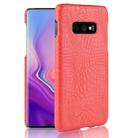 Shockproof Crocodile Texture PC + PU Case for Galaxy S10e(Red) - 1