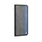 Business Solid Color Stitching Horizontal Flip Leather Case for Galaxy A40, with Holder & Card Slots & Wallet & Lanyard (Blue) - 2