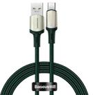 Baseus CATKLF-VA06 Cafule Series USB to Type-C / USB-C Data Cable, Suppport VOOC Flash Charging, Cable Length: 1m(Green) - 1
