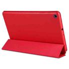 Cowhide Texture Horizontal Flip Leather Case for Galaxy Tab A 10.1 (2019) T510 / T515, with Holder (Red) - 1