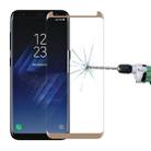 For Galaxy S8+ / G955 0.26mm 9H Surface Hardness 3D Explosion-proof Non-full Screen Curved Case Friendly Tempered Glass Film(Gold) - 1