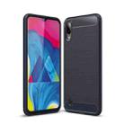 Brushed Texture Carbon Fiber Shockproof TPU Case for Galaxy M10(Navy Blue) - 1