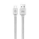 Meizu 1.2m 2A Noodle Weave Style Metal Head USB-C / Type-C  to USB 2.0 Data Sync Charging Cable(Silver) - 1