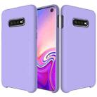 Shockproof Solid Color Liquid Silicone Case for Galaxy S10e(Purple) - 1