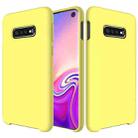 Shockproof Solid Color Liquid Silicone Case for Galaxy S10e(Yellow) - 1