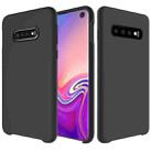 Shockproof Solid Color Liquid Silicone Case for Galaxy S10 (Black) - 1