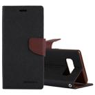 GOOSPERY FANCY DIARY for Galaxy Note 8 Cross Texture Horizontal Flip Leather Case with Card Slots & Wallet & Holder(Taupe) - 1