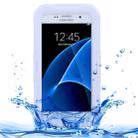 For Galaxy S7 / G930 IPX8 Plastic + Silicone Transparent Waterproof Protective Case with Lanyard (White) - 1