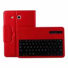 For Galaxy Tab E 9.6 / T560 2 in 1 Detachable Bluetooth Keyboard Litchi Texture Leather Tablet Case with Holder(Red) - 1