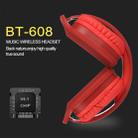 OVLENG BT-608 Bluetooth Wireless Stereo Music Headset with Mic, For iPhone, Samsung, Huawei, Xiaomi, HTC and Other Smartphones, All Audio Devices(Red) - 6