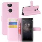 For Sony Xperia XA2 Litchi Texture Horizontal Flip Leather Case with Wallet & Holder & Card Slots(Pink) - 1