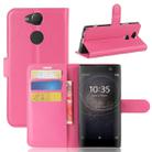 For Sony Xperia XA2 Litchi Texture Horizontal Flip Leather Case with Wallet & Holder & Card Slots(Magenta) - 1