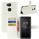 For Sony Xperia XA2 Litchi Texture Horizontal Flip Leather Case with Wallet & Holder & Card Slots(White) - 1