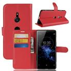 Litchi Texture Horizontal Flip Leather Case with Wallet & Holder & Card Slots For Sony Xperia XZ3(Red) - 1