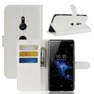 Litchi Texture Horizontal Flip Leather Case with Wallet & Holder & Card Slots For Sony Xperia XZ3(White) - 1