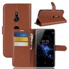 Litchi Texture Horizontal Flip Leather Case with Wallet & Holder & Card Slots For Sony Xperia XZ3(Brown) - 1
