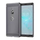 Brushed Texture Carbon Fiber Shockproof TPU Case for Sony Xperia XZ3(Grey) - 1
