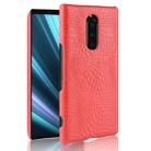 Shockproof Crocodile Texture PC + PU Case for Sony Xperia 1 (Red) - 1