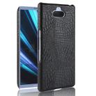Shockproof Crocodile Texture PC + PU Case for Sony Xperia 10 (Black) - 1