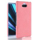 Shockproof Crocodile Texture PC + PU Case for Sony Xperia 10 (Pink) - 1