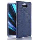 Shockproof Crocodile Texture PC + PU Case for Sony Xperia 10 (Blue) - 1