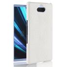 Shockproof Crocodile Texture PC + PU Case for Sony Xperia 10 (White) - 1