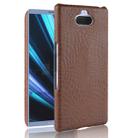 Shockproof Crocodile Texture PC + PU Case for Sony Xperia 10 (Brown) - 1