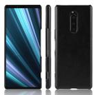 Shockproof Litchi Texture PC + PU Case for Sony Xperia 1 (Black) - 1