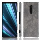 Shockproof Litchi Texture PC + PU Case for Sony Xperia 1 (Grey) - 1