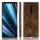 Shockproof Litchi Texture PC + PU Case for Sony Xperia 1 (Brown) - 1