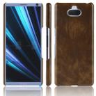 Shockproof Litchi Texture PC + PU Case for Sony Xperia 10 (Brown) - 1