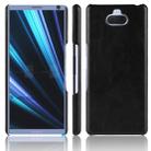 Shockproof Litchi Texture PC + PU Case for Sony Xperia 10 Plus (Black) - 1