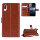 Retro Crazy Horse Texture Horizontal Flip Leather Case for Sony Xperia L3, with Holder & Card Slots & Wallet & Lanyard (Brown) - 1