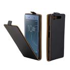 For Sony Xperia XZ1 TPU Business Style Vertical Flip Protective Leather Case with Card Slot(Black) - 1