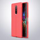 Litchi Texture TPU Shockproof Case for Sony Xperia XZ4 / Xperia 1 (Red) - 1