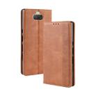 Magnetic Buckle Retro Texture Horizontal Flip Leather Case for Sony Xperia 10 Plus, with Holder & Card Slots & Wallet (Brown) - 1