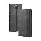 Magnetic Buckle Retro Texture Horizontal Flip Leather Case for Sony Xperia 10, with Holder & Card Slots & Wallet (Black) - 1